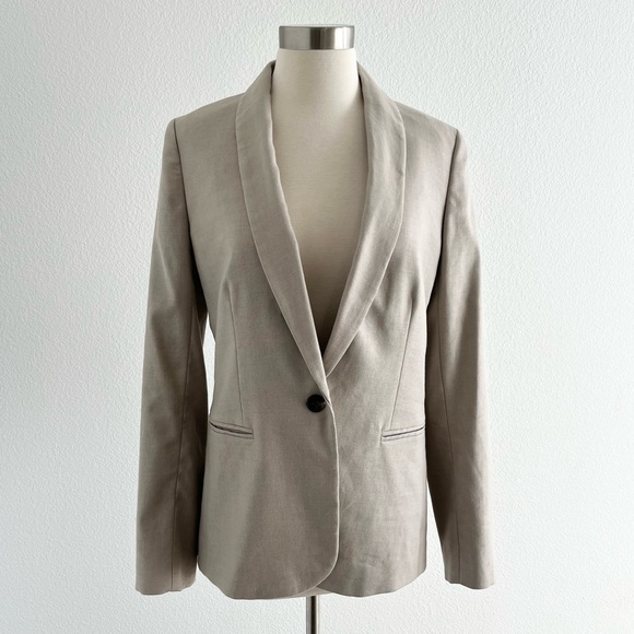 J. Crew Parke Stretch Linen Blazer Flax 8 Tall